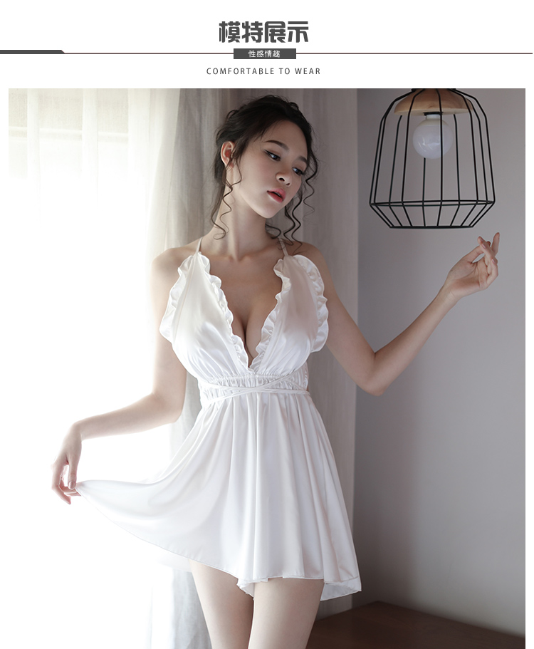 Che Tên - Đầm Ngủ Hở Lưng Big Size Tặng Quần Lọt Khe Erotic Lingerie Sleepwear pajamas BCS21 T 1115