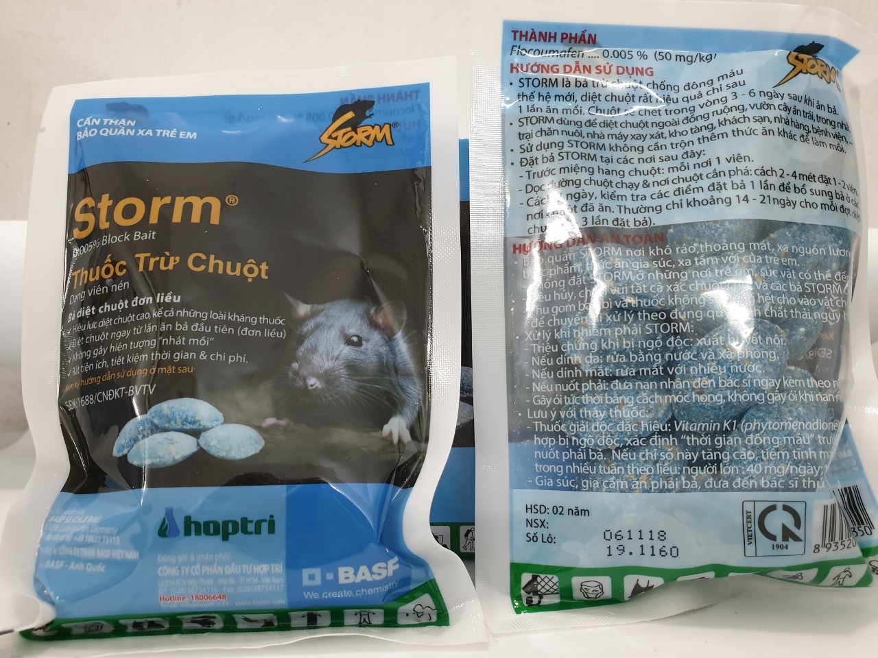 Thuốc diệt chuột thế hệ mới STORM- Gói 1kg (330 viên)