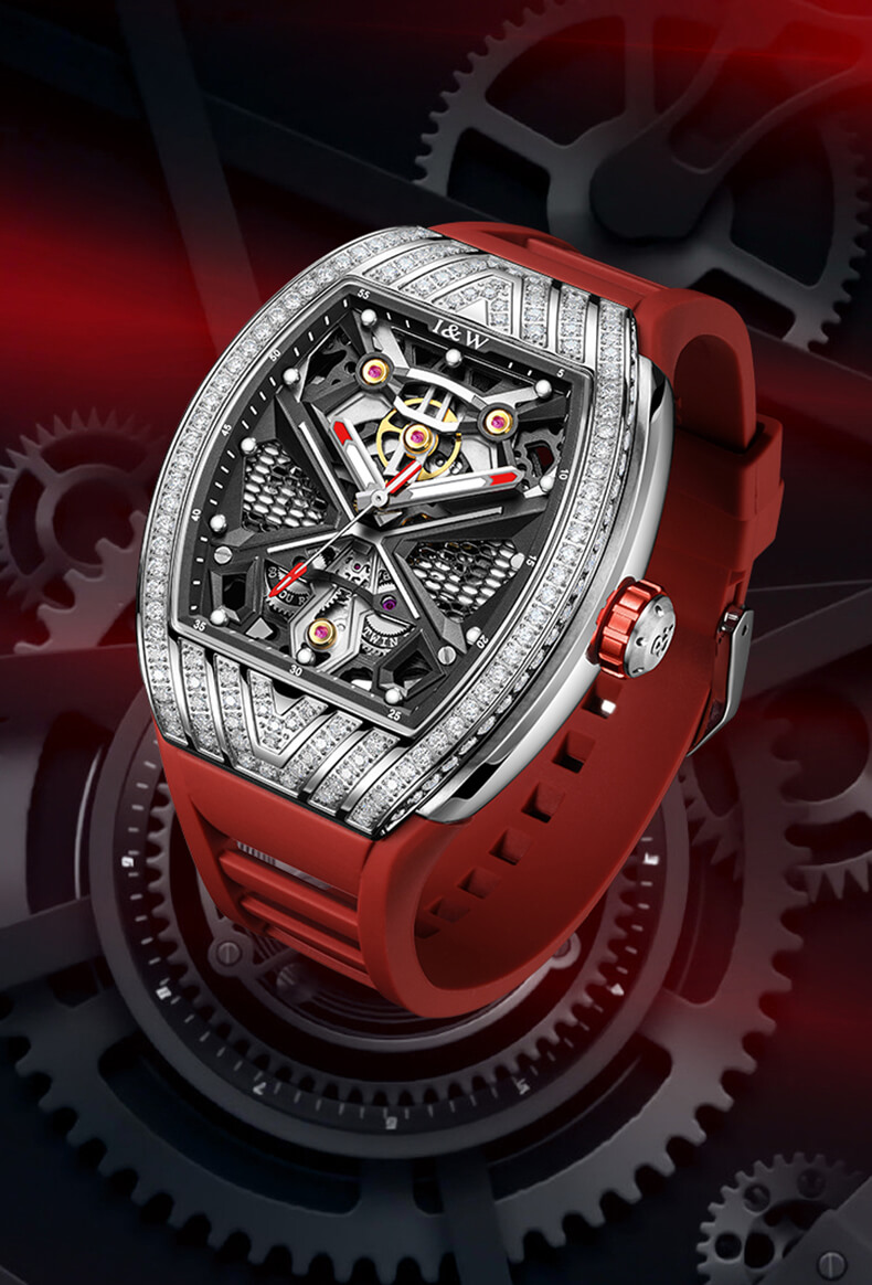 Đồng hồ nam chính hãng IW Carnival IW760G-3 Kính sapphire chống xước,Chống nước 50m,BH24 tháng,máy Automatic ( cơ) ,dây cao su chính hãng chống nước tuyệt đối,vỏ thép không gỉ bền bỉ