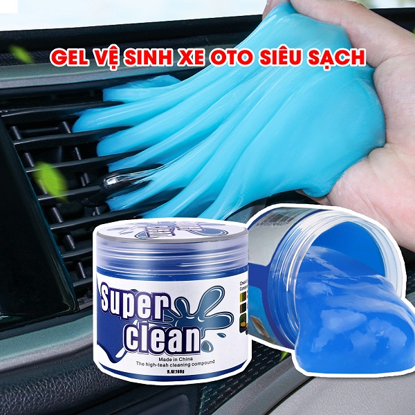 Gel Vệ Sinh, Slime Vệ Sinh Xe Ô Tô Siêu Sạch SUPER CLEAN An Toàn Cho Xe Hơi