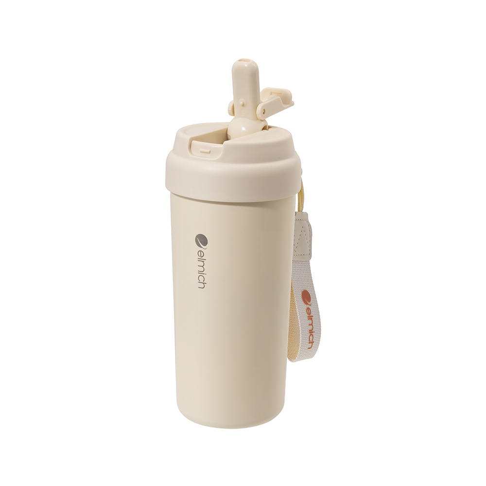 Ly Giữ Nhiệt Inox 304 Elmich EL1049 550ml, Hàng Chính Hãng, Đế Silicone, Quai Xách Tiện Lợi-JoyMall