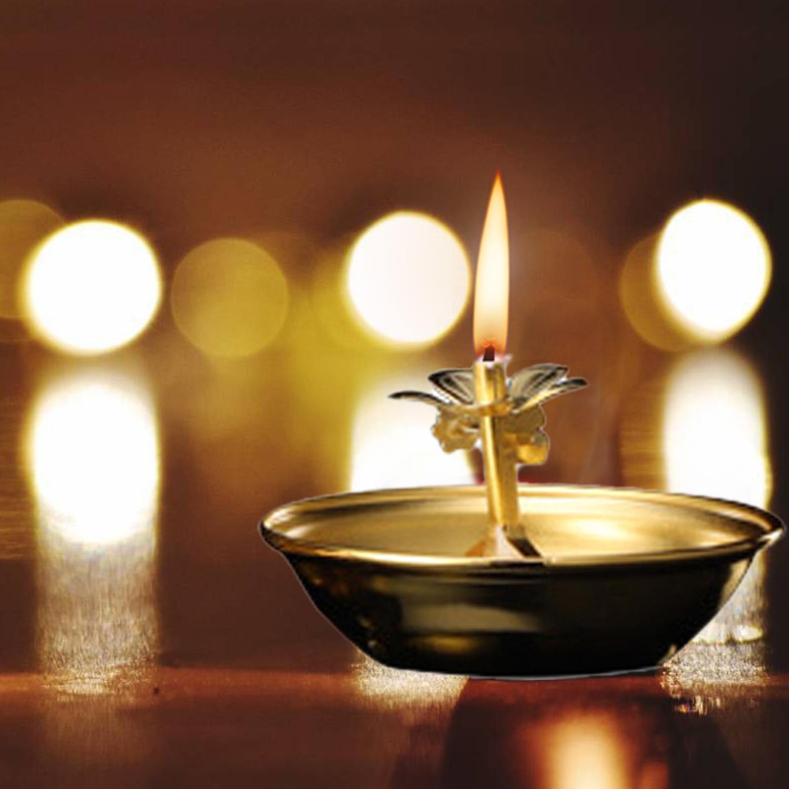 Ghee Lamp Holder T Ealight Candle Holder Buddhist Altar Supplies for Decor