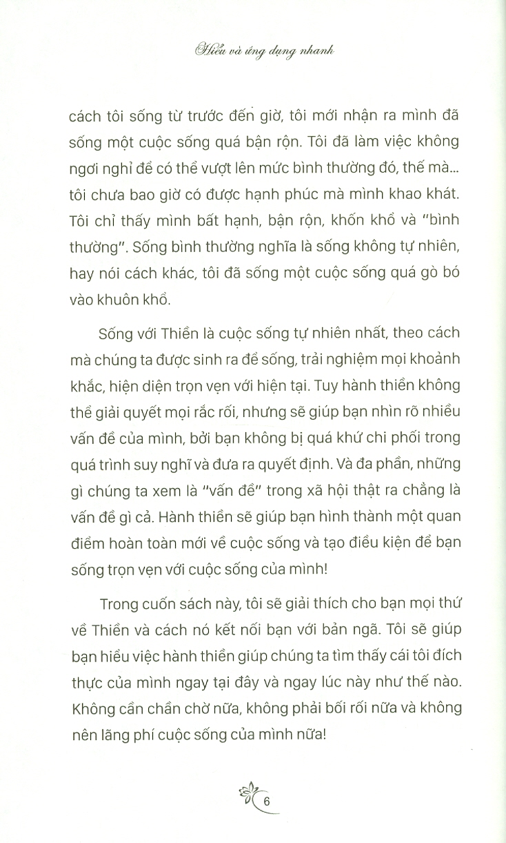 Hiểu Và Ứng Dụng Nhanh - THIỀN CHO NGƯỜI MỚI BẮT ĐẦU - Sống Hạnh Phúc Bình Yên Và Chánh Niệm