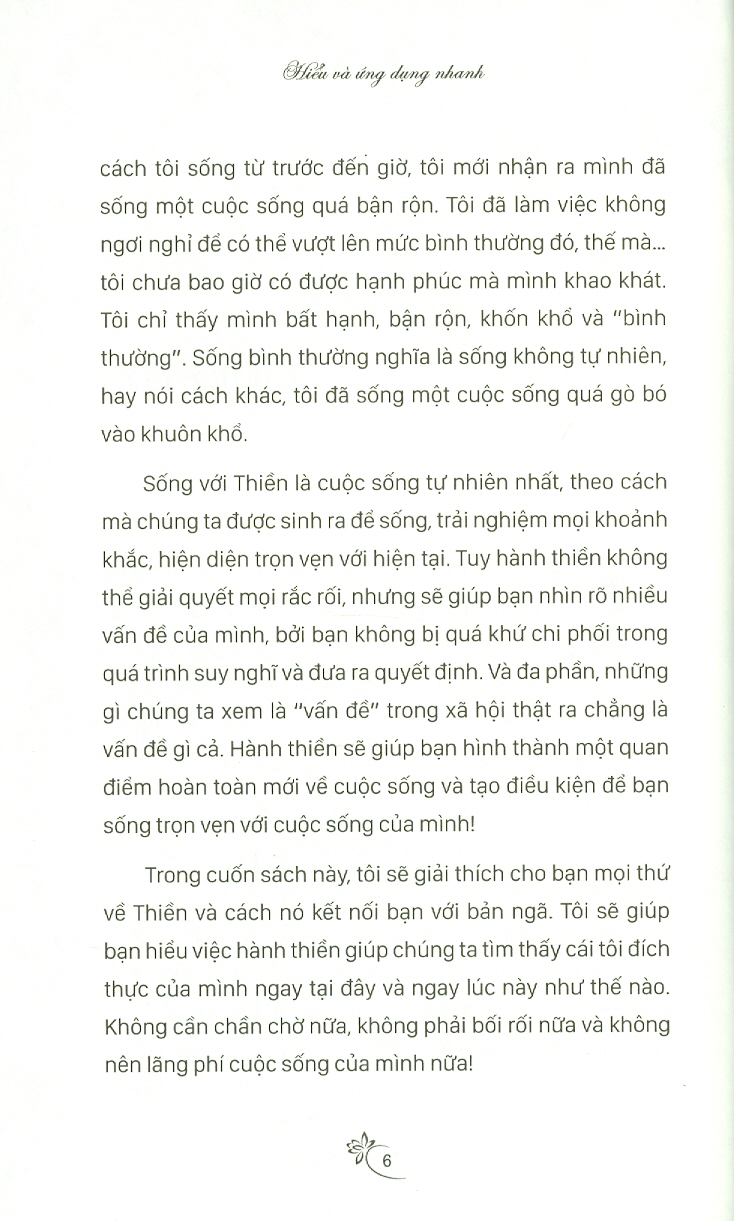 Hiểu Và Ứng Dụng Nhanh - THIỀN CHO NGƯỜI MỚI BẮT ĐẦU - Sống Hạnh Phúc Bình Yên Và Chánh Niệm