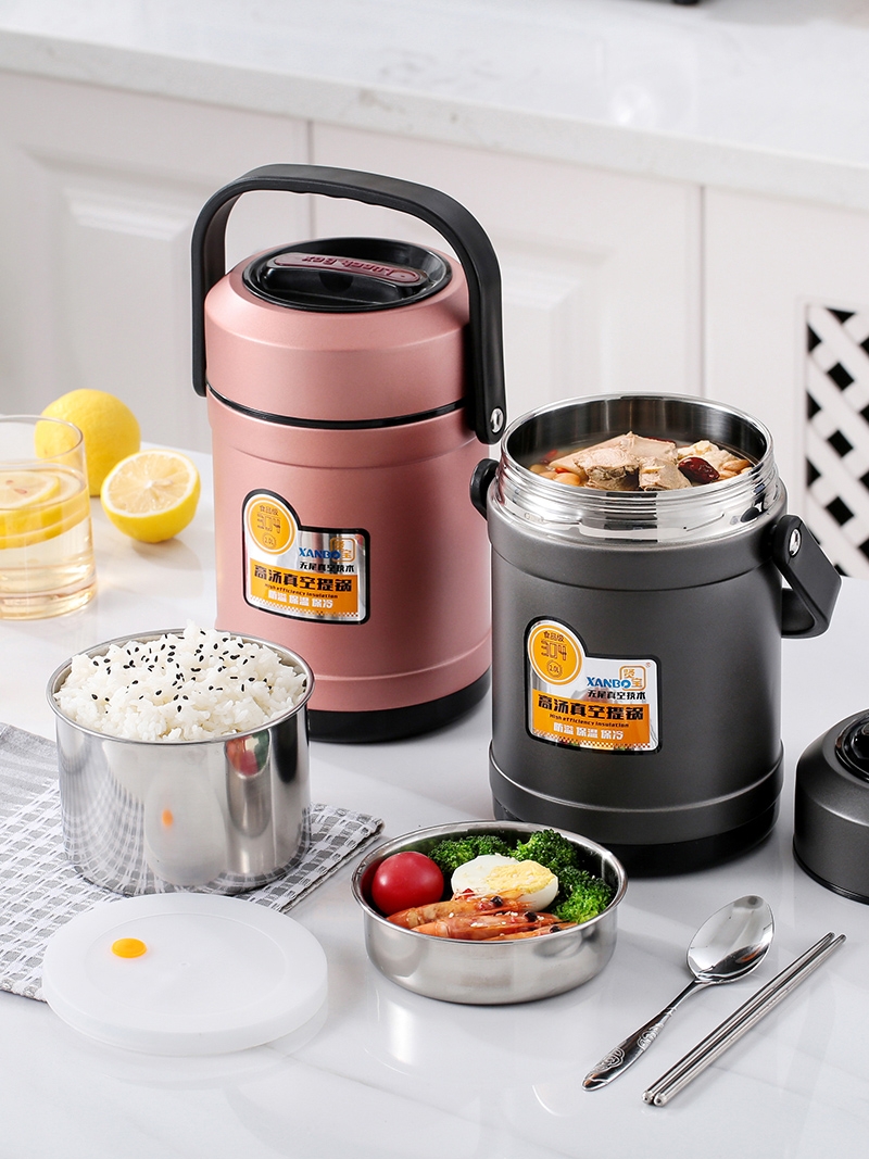 Cặp lồng đựng cơm cao cấp XanBo 3 ngăn giữ nhiệt, inox 304 không rỉ an toàn sức khỏe