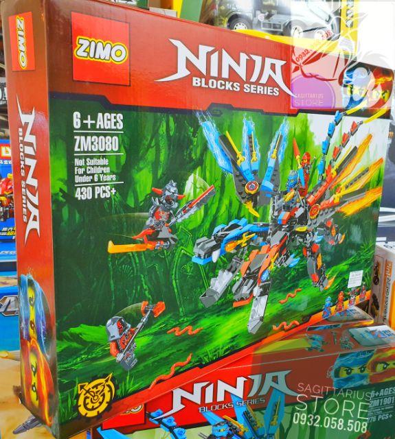 Bộ Xếp Hình Lắp Ráp Robot Ninja Rồng 2 Đầu
