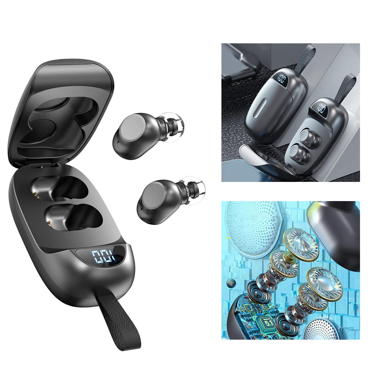 Wireless Bluetooth 5.1 Noise Canceling Stereo Earphones for Mobile Black