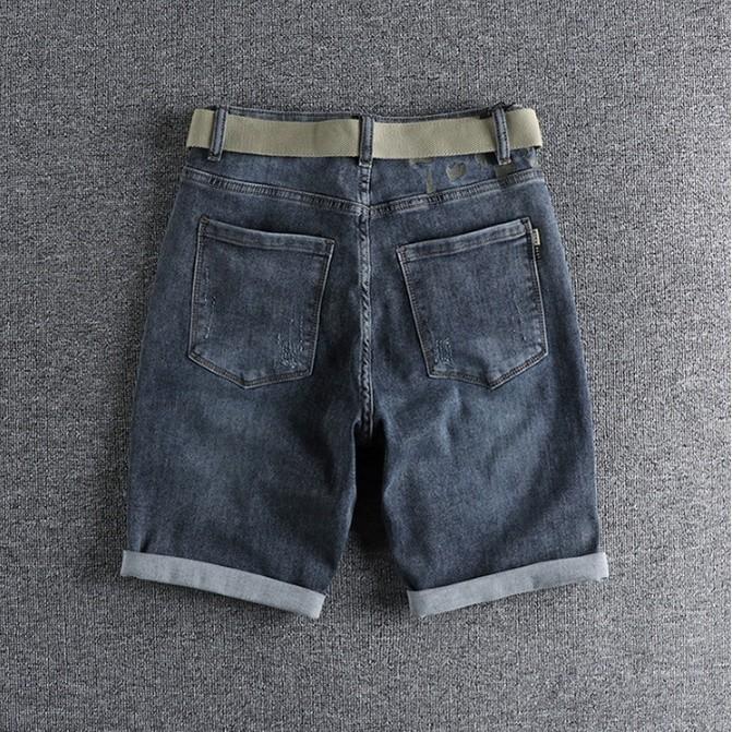 Quần short jean phong cách Retro - xanh