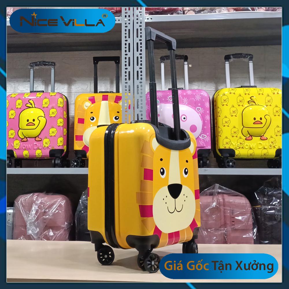 Vali Kéo Trẻ Em. Vali Size 18 inch Cho Bé Trai Và Gái, Dập Nổi 3D Dễ Thương