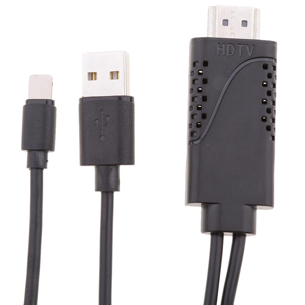 HDMI TV USB Cable Video Adapter Dongle Wire For iPhone 5 6 7 8 Plus X