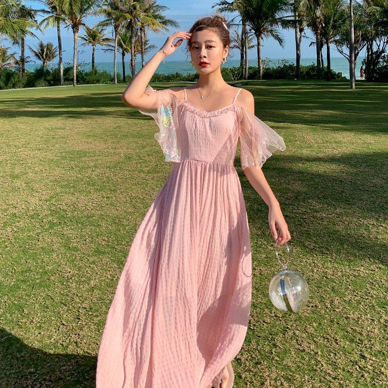 Đầm Dài Đi Chơi LABELLE Màu Nude MX32