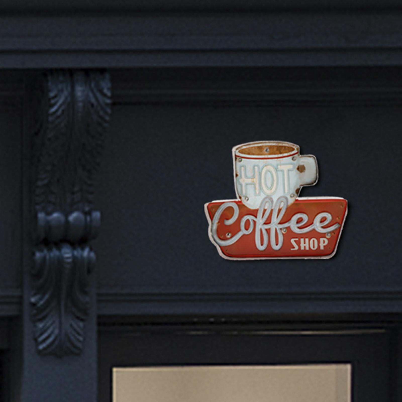 3D Metal Tin Sign Coffee Plaque LED Light Box