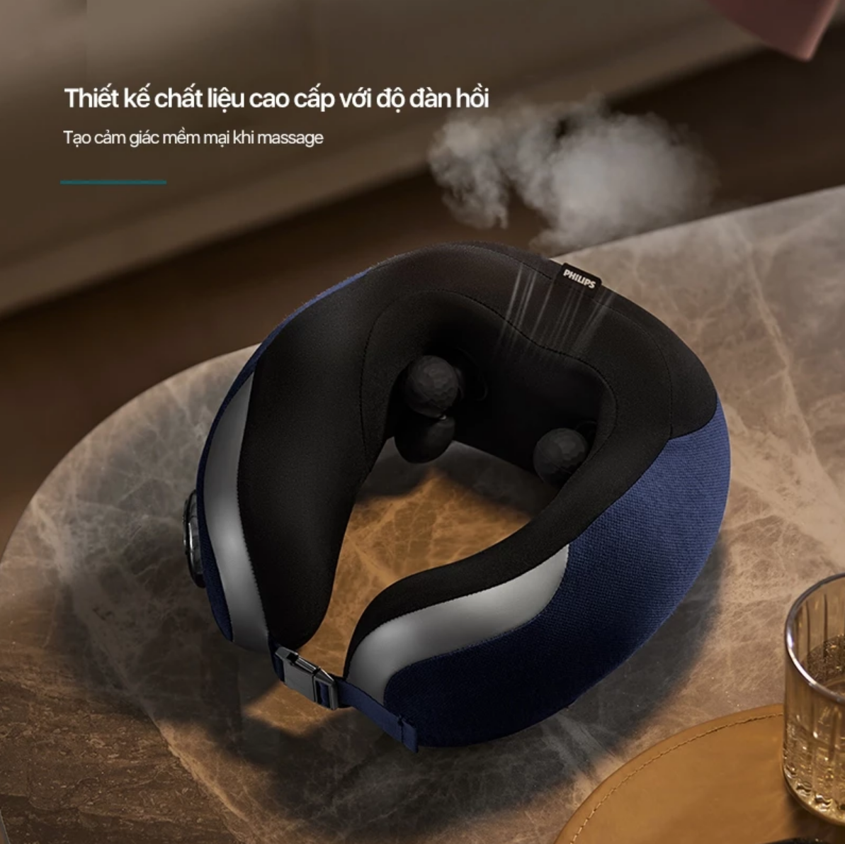 Máy Massage Cổ Vai Gáy PHILIPS PPM3502 - Mô phỏng massage như các đầu ngón tay - Hàng chính hãng