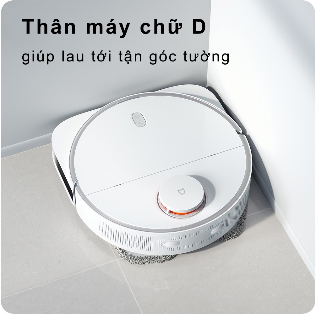 Robot Hút Bụi Lau Nhà Xiaomi Mijia Omni Global Tự Động Đổ Rác Tự Giặt Sấy Giẻ Khí Nóng Camera Ai Trí Tuệ Nhân Tạo Diện Tích 200 m2 - Hàng Nhập Khẩu