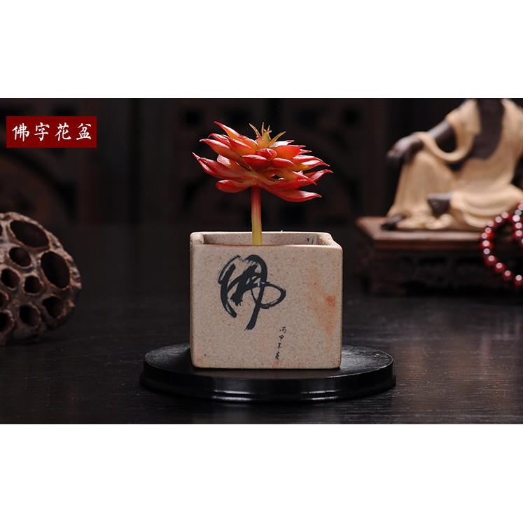 Chậu gốm vuông trồng cây, trồng tiểu cảnh, bonsai