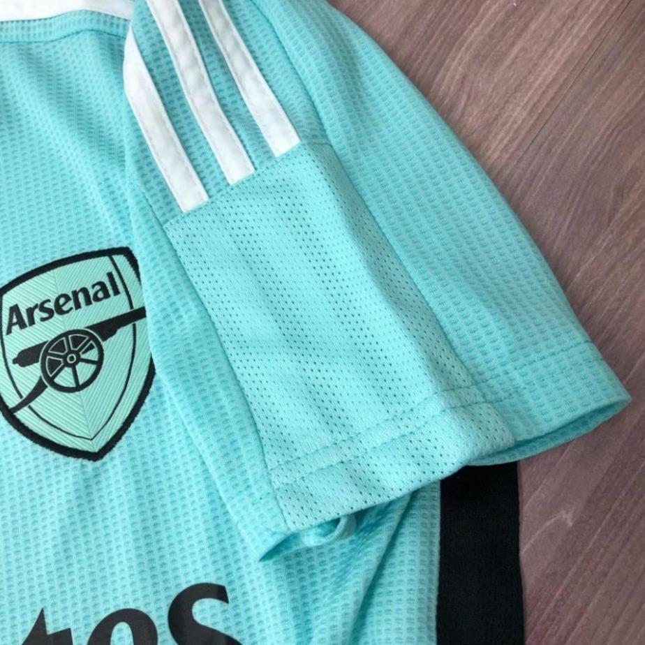 Bộ quần áo thể thao,áo bóng đá,đá banh CLB Arsenal xanh sân khách 2021 - 2022 vải gai Thái,bản đẹp,thấm hút mồ hôi