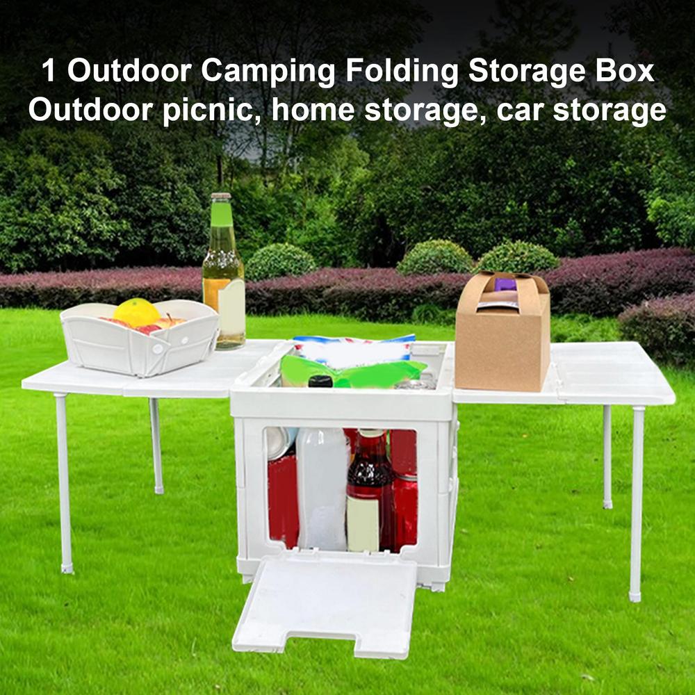 Hộp để đồ xếp gấp du lịch Food Bin Camping Picnic Table Cargo Storage Box