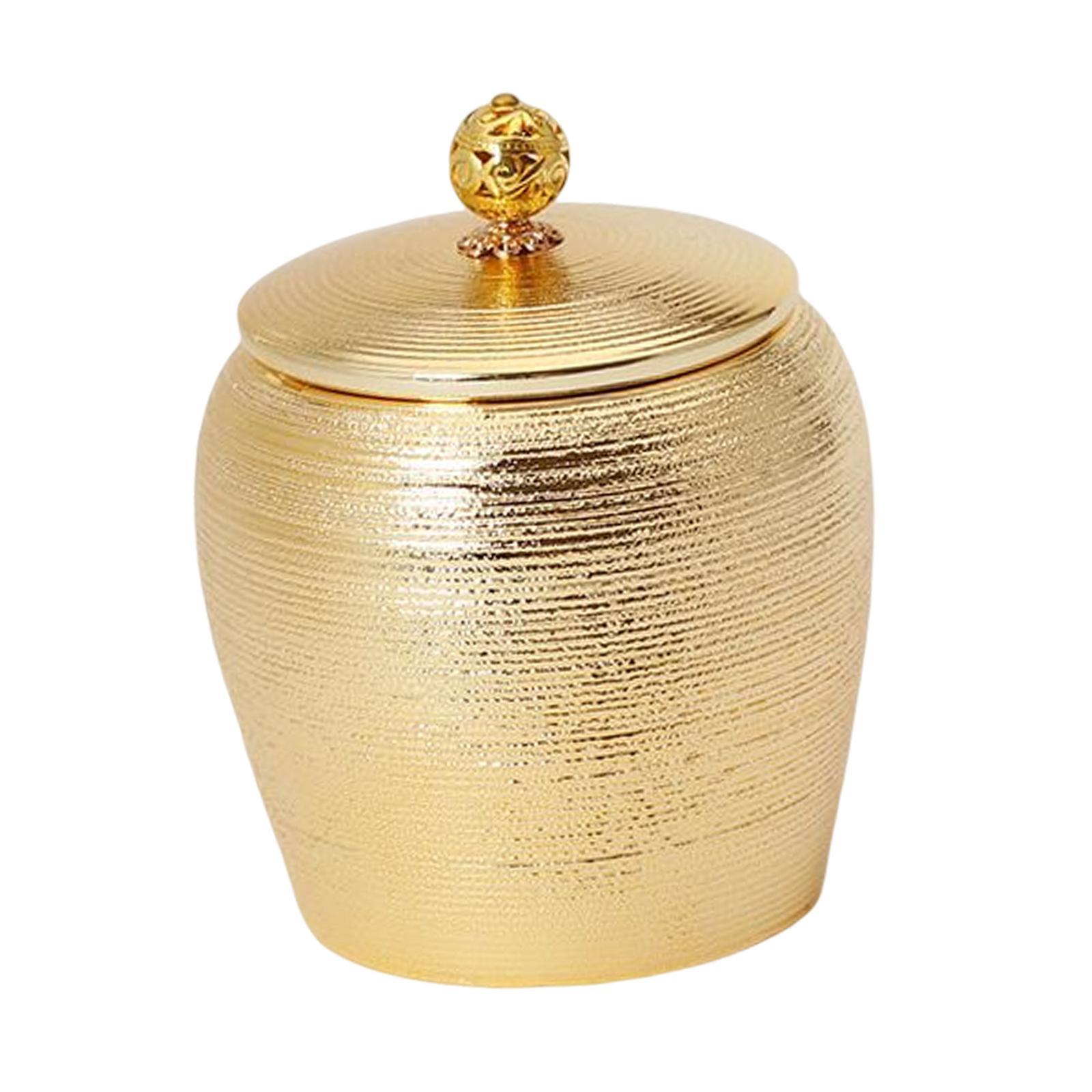 2pcs Sealed Storage Canister Dustproof Porcelain for Office Cabinet