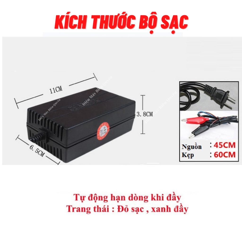 Sạc ac quy 12V tự động ngắt khi đầy
