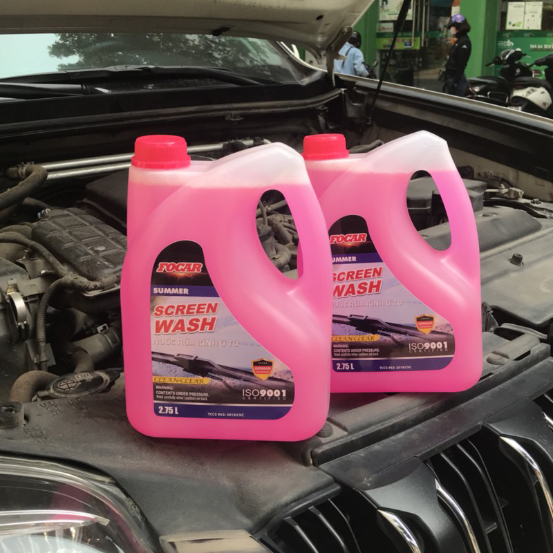 Hình ảnh Combo 2 can Nước rửa kính ô tô Focar SUMMER Screen Wash 2.75L