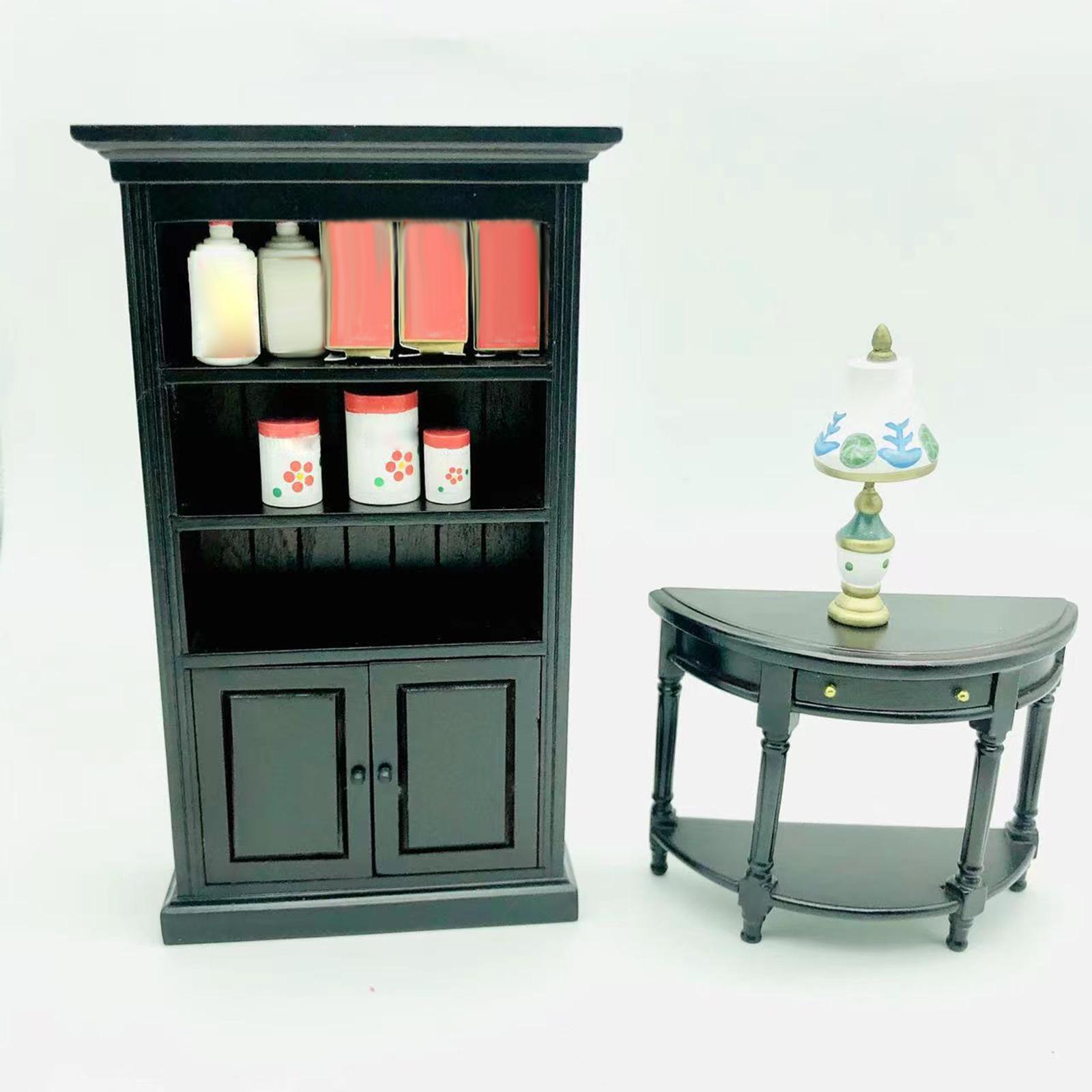 1/12 Miniature Furniture Decoration Wooden Ornament Gifts Furnishings for Dollhouse Bedroom