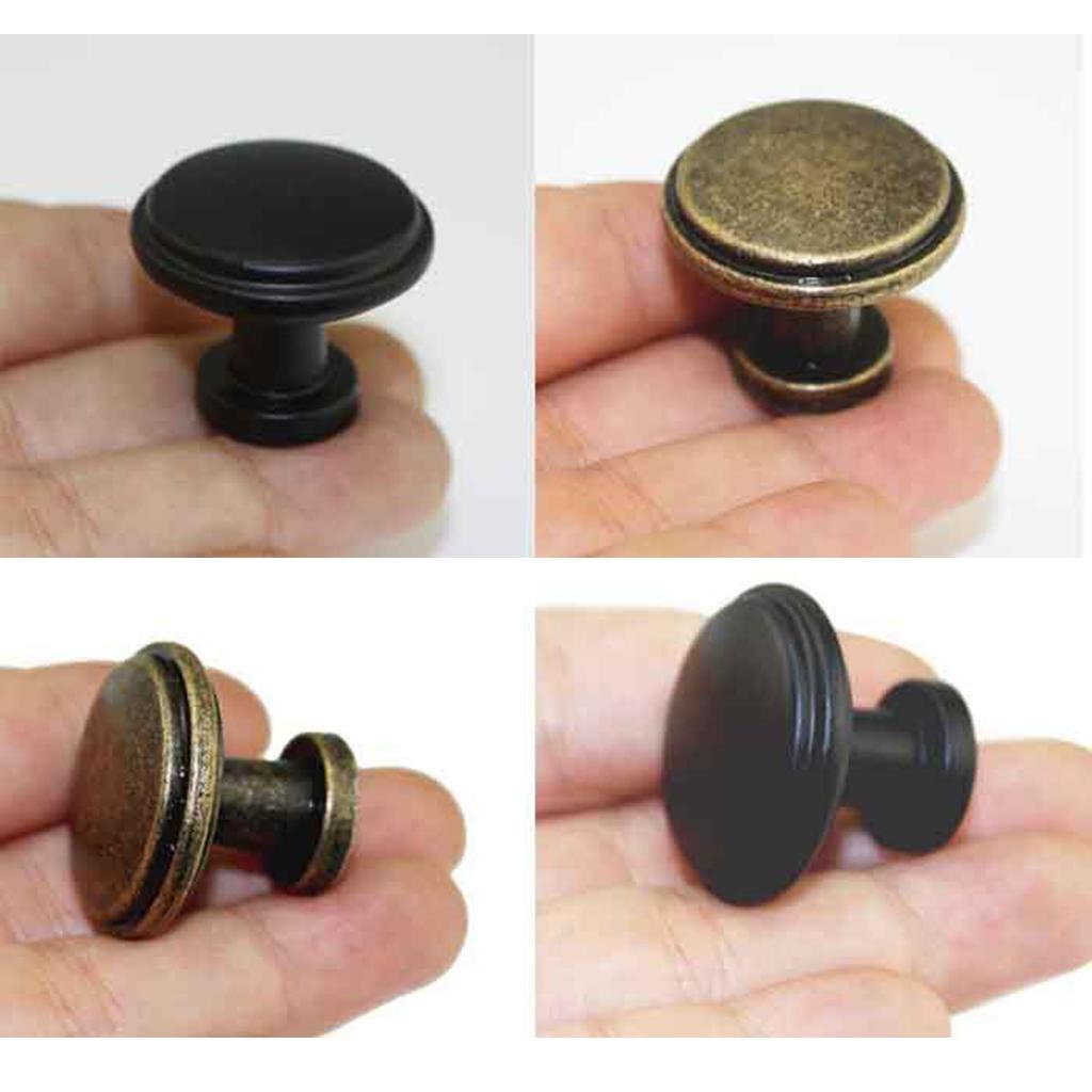 5Pcs Round Knob Door Closet Drawer Furniture Pull Handles