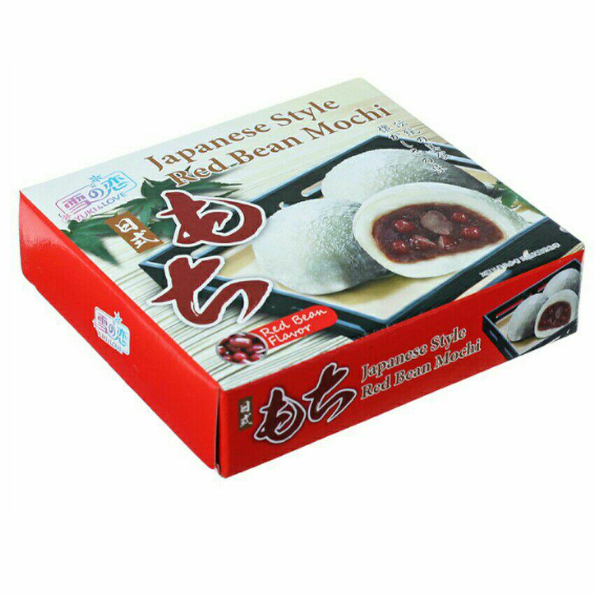 Bánh Mochi Nhân Đậu Đỏ Japanese Style Red Bean Mochi - Hộp 140g