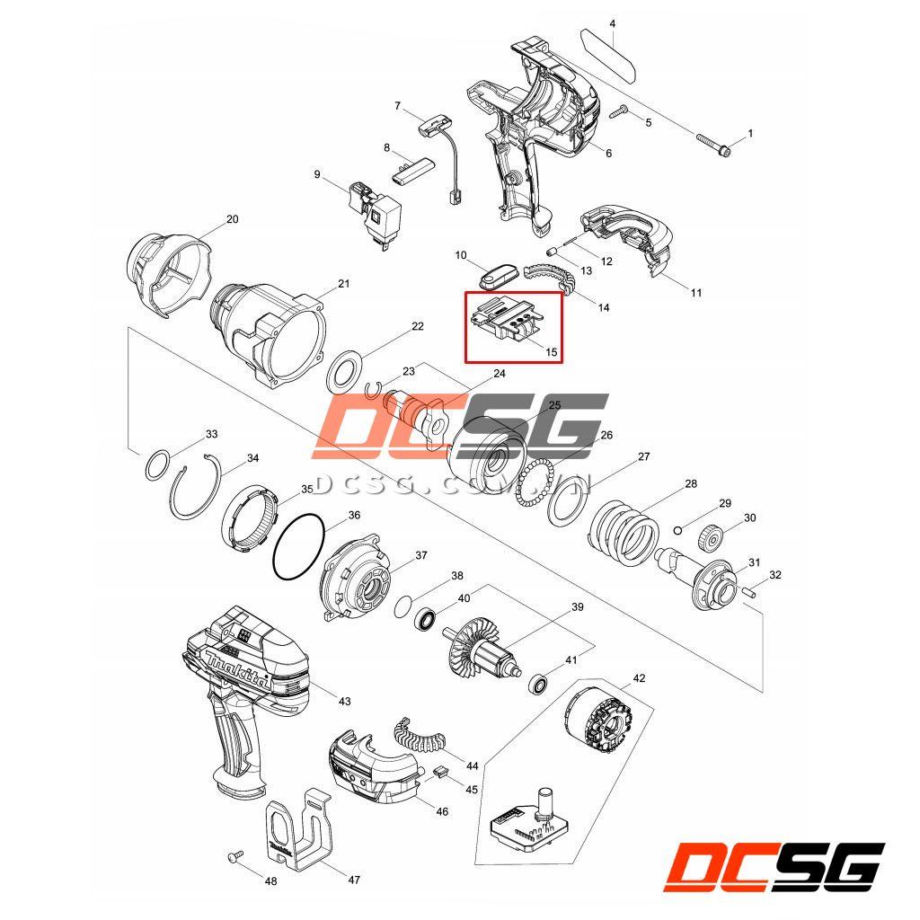 Chân pin DTW1001/ DGA406/ DGA408/ DGA506/ DGA508 Makita 643899-6 | DCSG