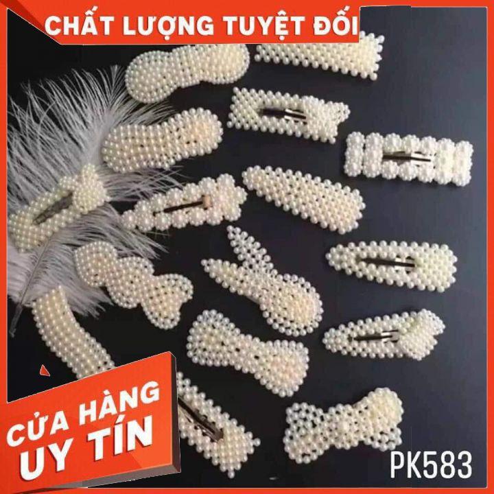 Combo 20 kẹp tóc đính hạt giả ngoc trai siêu xinh