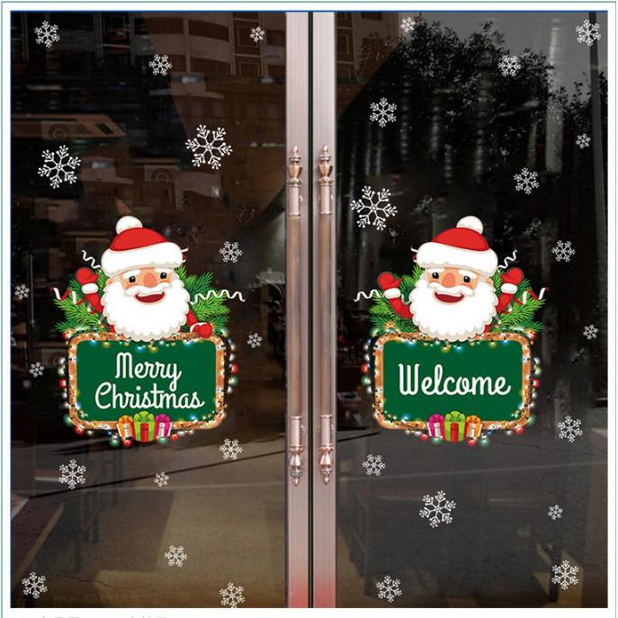 Decal trang trí noel ông già noel vui vẻ