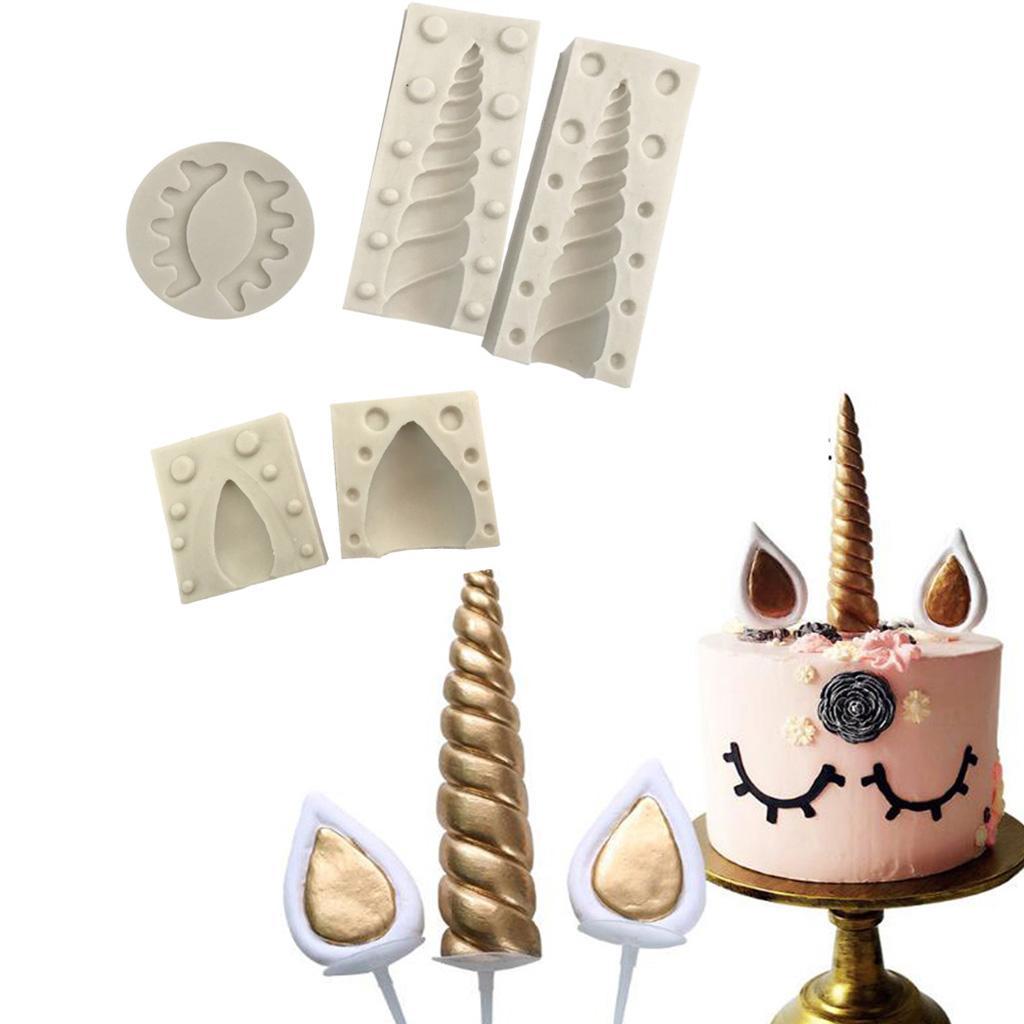 5 Pieces Horse Design Silicone DIY Fondant Cake Mold Sugarcraft Baking Mould Tools Cake Decorating Tool Mold