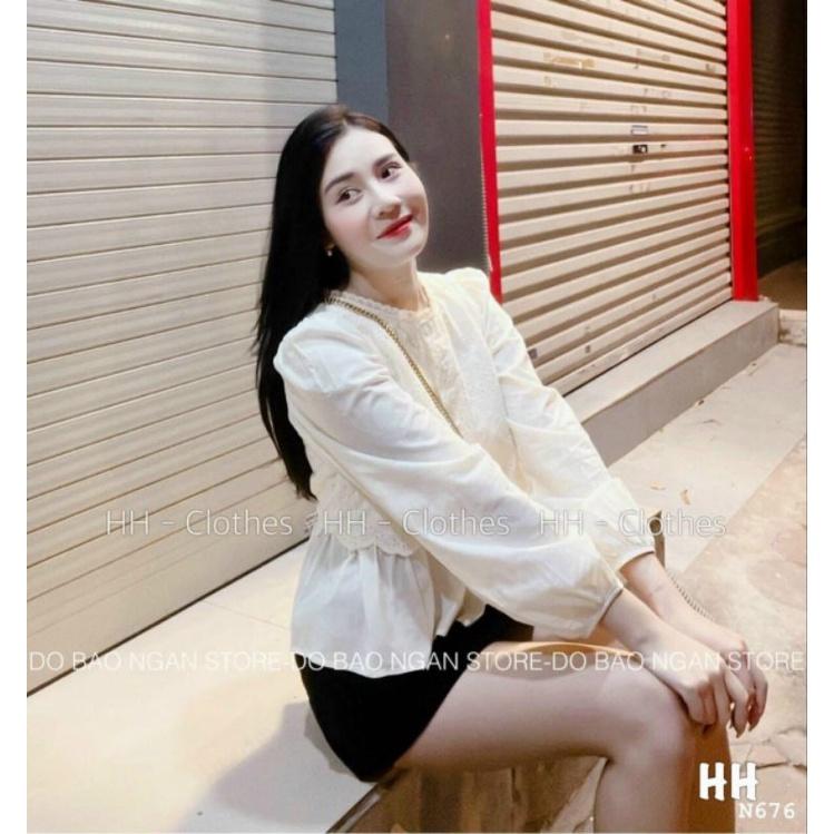 Áo sơmi nữ dáng babydoll trẻ trung 2 lớp_Sơmi xinh