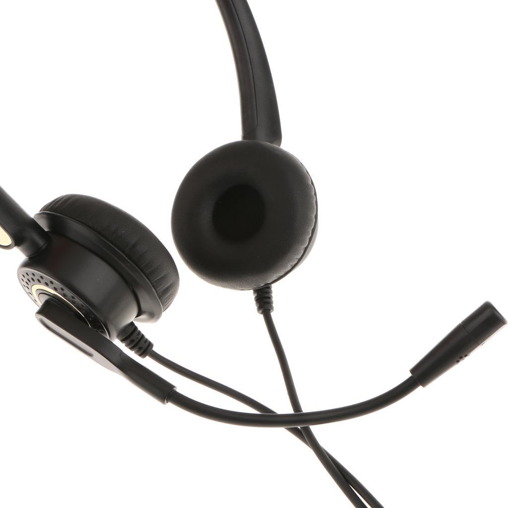 Office Call Center Headset W/Mic Noise-Canceling Headphone Headset RJ9 Plug