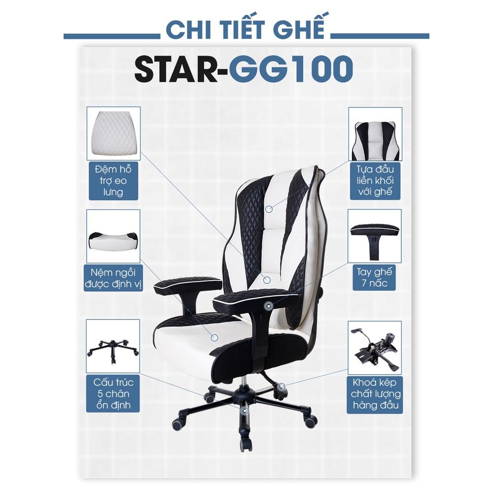 Ghế Gaming, Ghế Giám đốc GG001 Trắng Đen