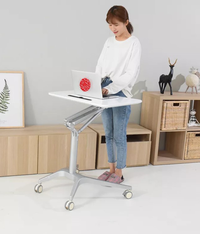 Bàn làm việc hiện đại Gỗ Óc Chó Cao cấp Chân kim loại thép Bền đẹp - Bàn Làm Việc đa năng Điều chỉnh độ cao xoay 360 độ Tiện lợi DH-BGK2020