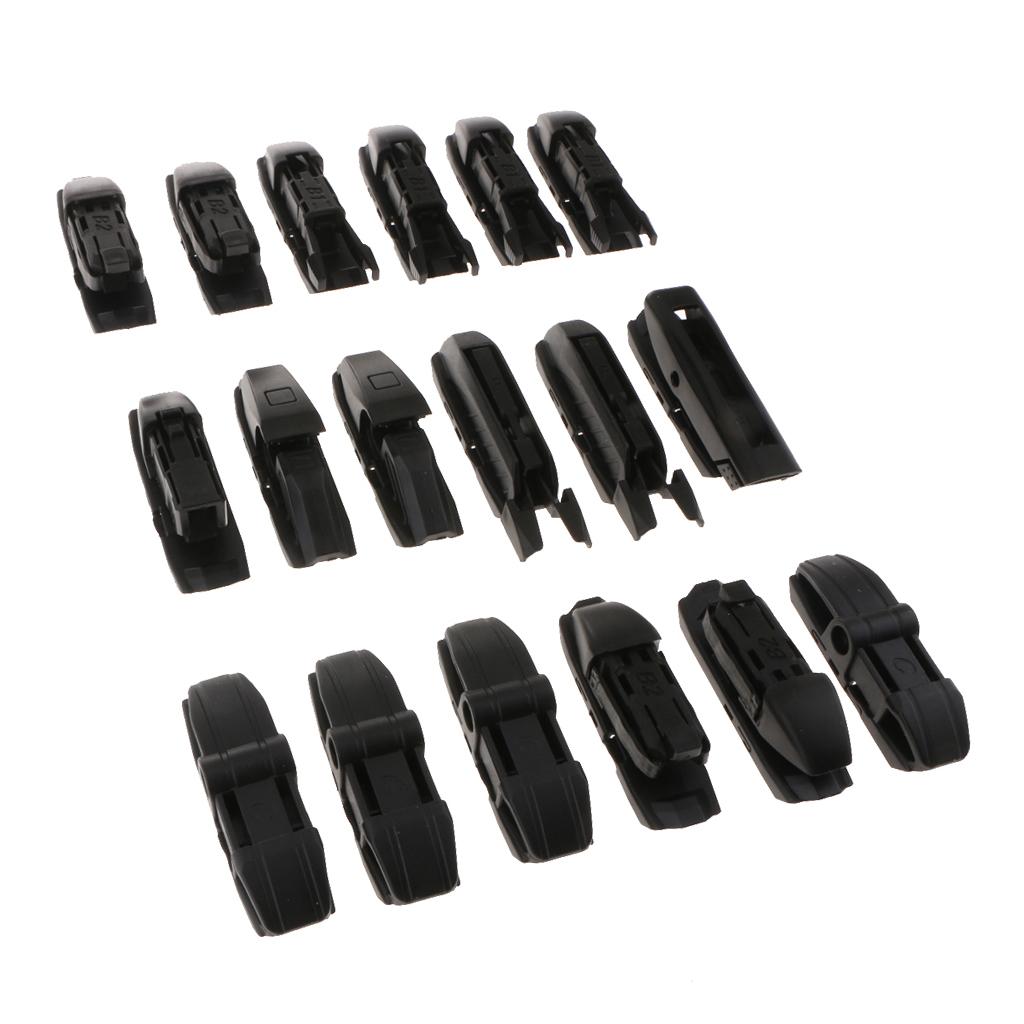 18 PCS Tool Car & Truck Windshield Wiper Connectors Wiper Blade Connector