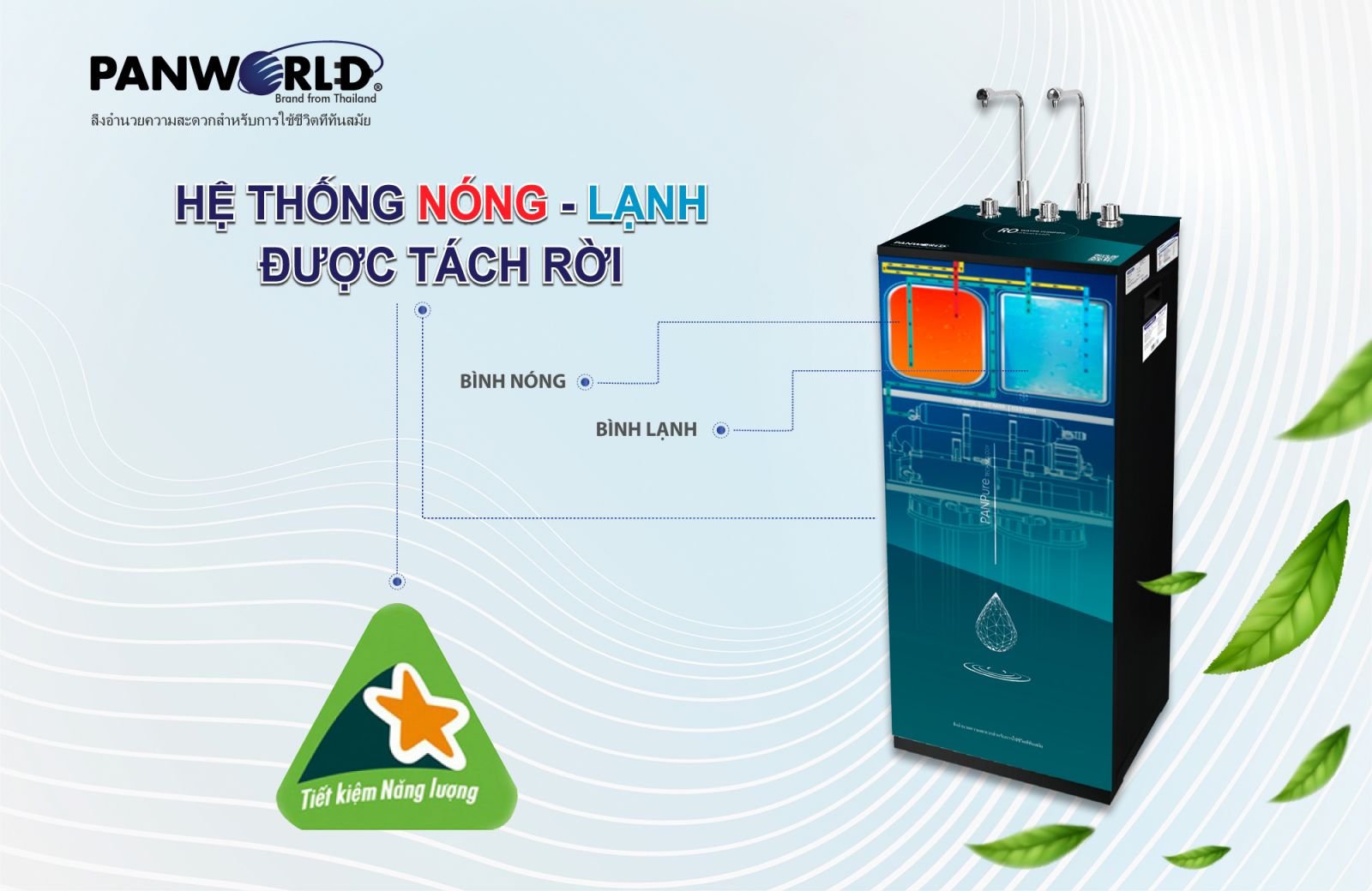Máy lọc nước nóng lạnh nguội Panworld PW-9103 - Hàng chính hãng