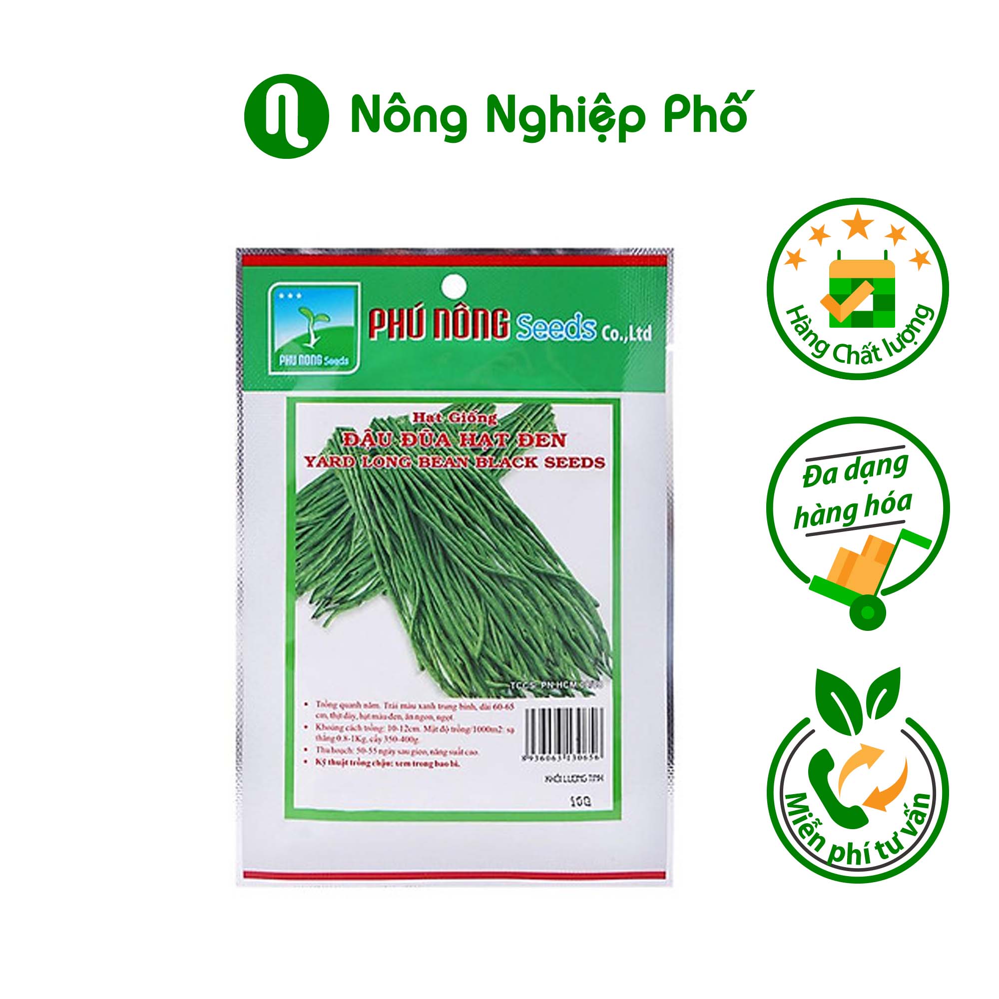 Hạt Giống Đậu Đũa Hạt Đen Phú Nông