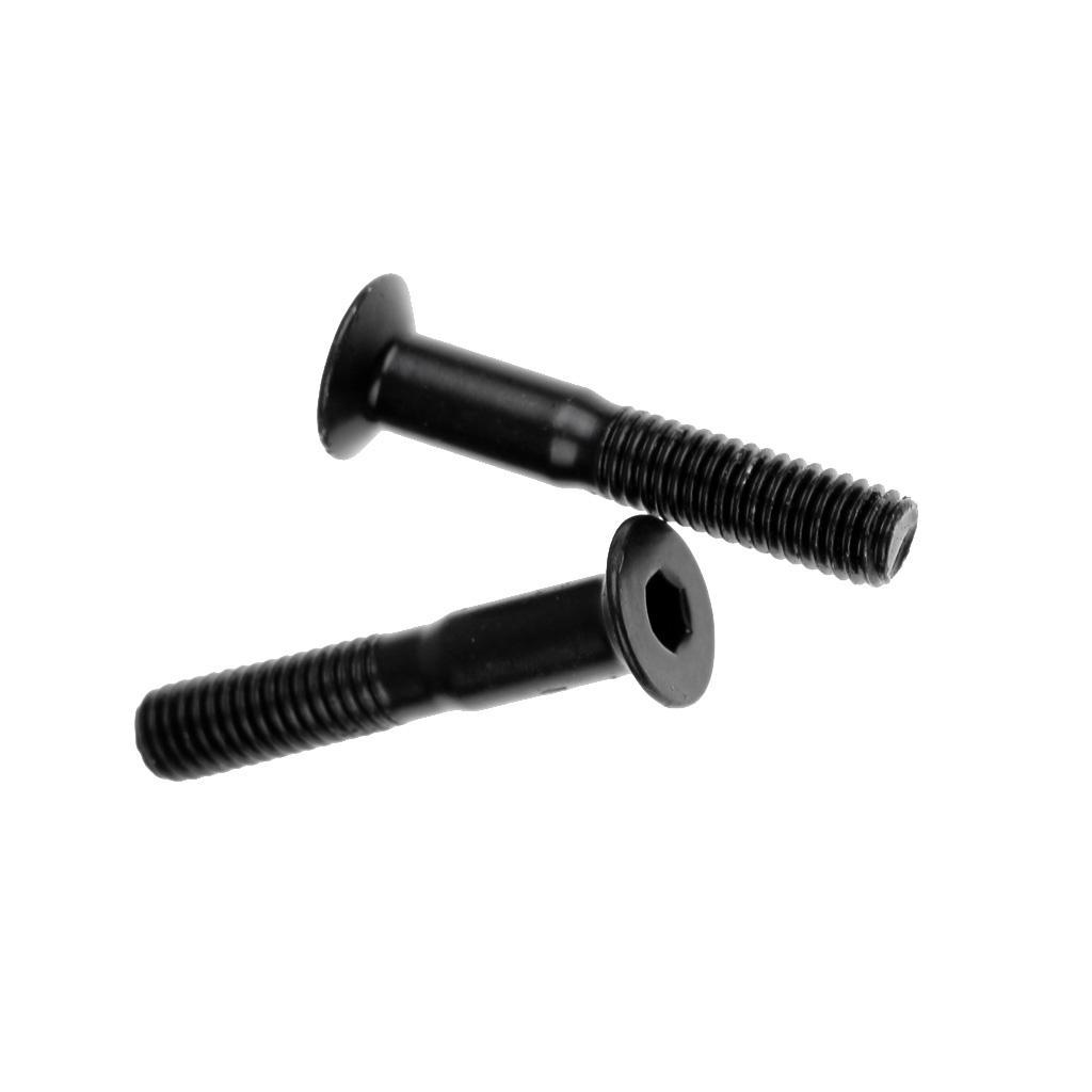 6x8 Pieces/ Set Cruiser Longboard Skateboard Hardware Screws Nuts - Black 28mm