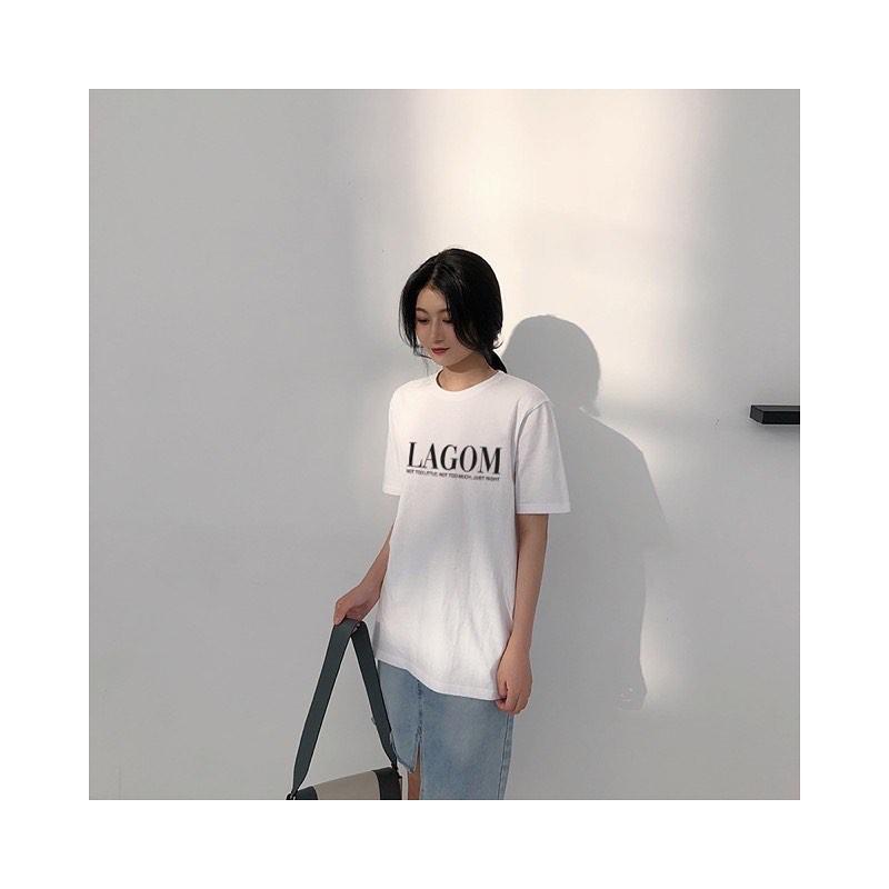 Áo thun nữ BLACKDOKI-LAGOM , áo phông basic unisex form rộng tay lỡ chất cotton dày dặn M178