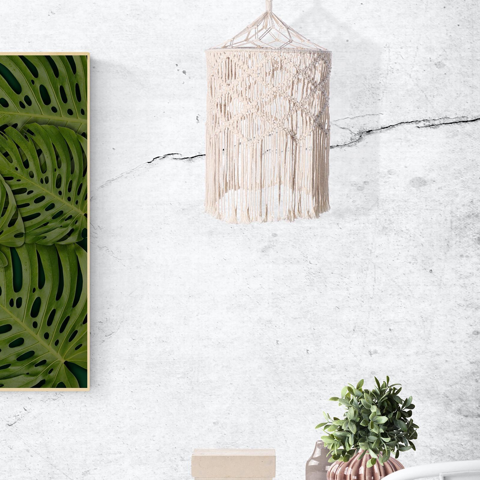 Macrame Lampshade Bathroom Lighting Kitchen Boho Hanging Pendant Light Cover