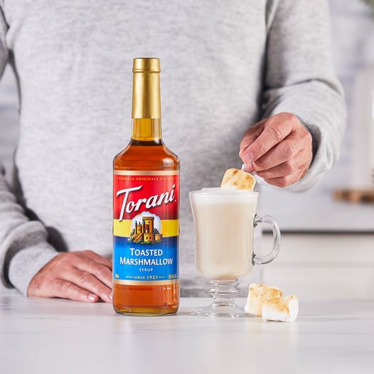 Siro Pha Chế Vị Kẹo Dẻo Nướng Torani Classic Toasted Marshmallow Syrup 750ml Mỹ