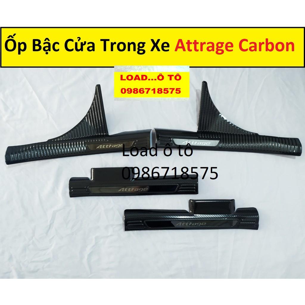 Ốp Bậc Chân Carbon Xe Mitsubishi Attrage 2022-2018 Mẫu Carbon Cao Cấp Nhất Thị Trường