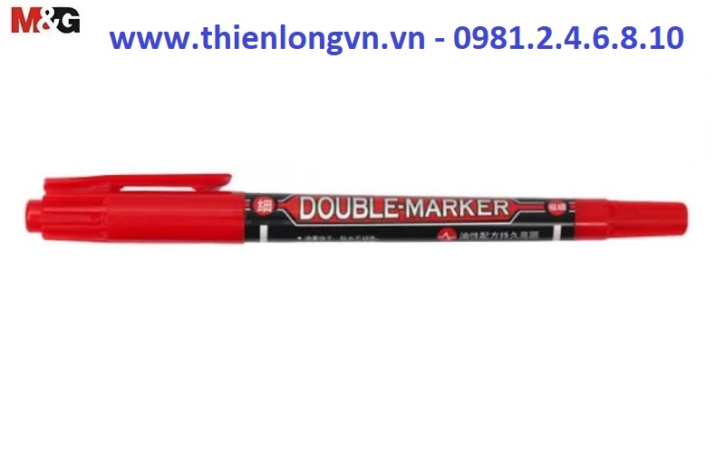 Bút dạ kính hai đầu M&G - 2130 màu đỏ