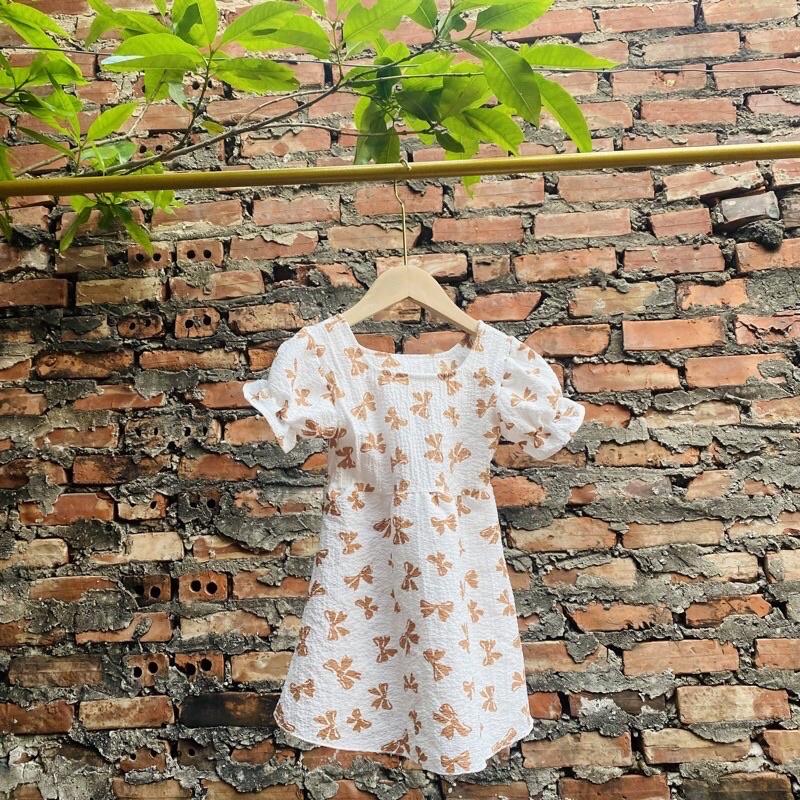 Váy cho bé gái 1 tuổi đến 5 tuổi LINA KIDS đầm bé gái hình nơ 8-18kg