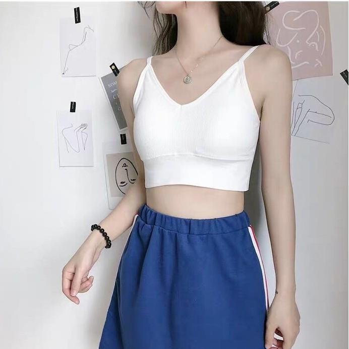 Bra Tăm Gân Khoét Hở Lưng Chữ U loại 1 không gọng kèm đệm mút QUINN BRA AB367 - Áo Lót croptop hot trend cao cấp hai dây