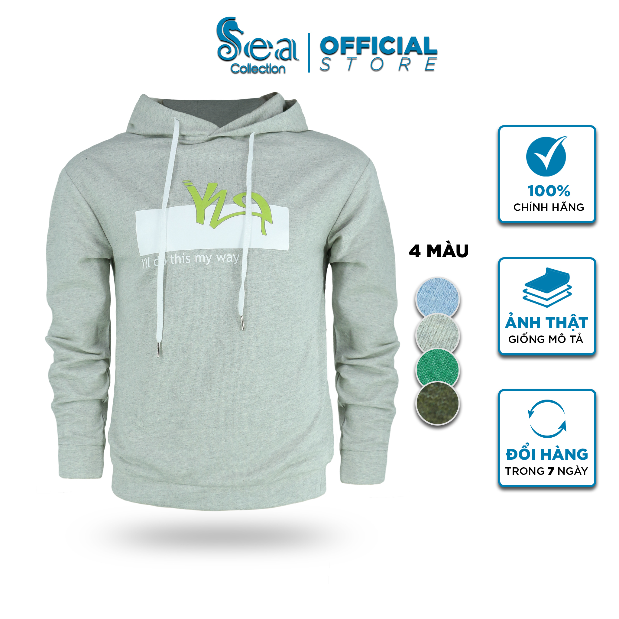 Áo Thun Hoodie Màu Nam Sea Collection 10223