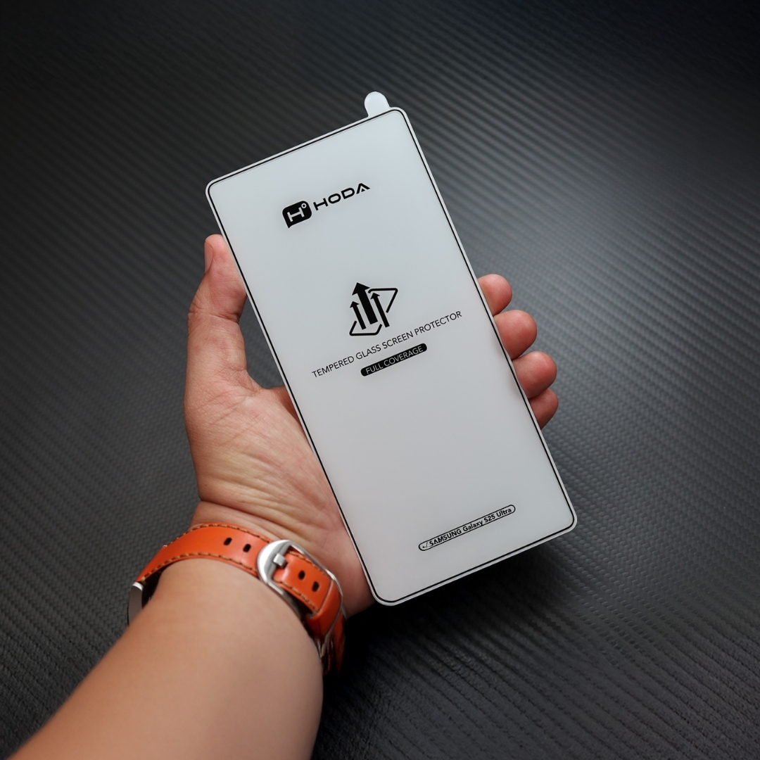 Kính cường lực Full viền màn hình cho Samsung Galaxy S24 Ultra / S25 Ultra / S26 Ultra hiệu Hoda 0.21mm - Kính Chống Xước 9H, Chống Nổ, Bảo Vệ Toàn Màn Hình iPhone, Nano Chống Bẩn, Trong Suốt Crystal Clear, Tăng Cường Gấp Đôi- Hàng nhập khẩu