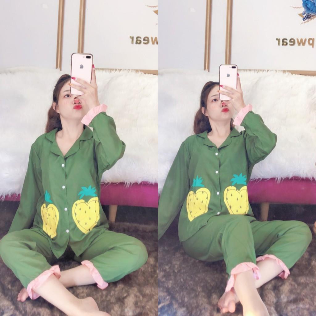 Bộ kate lụa - quần dài tay dài - ẢNH THẬT
