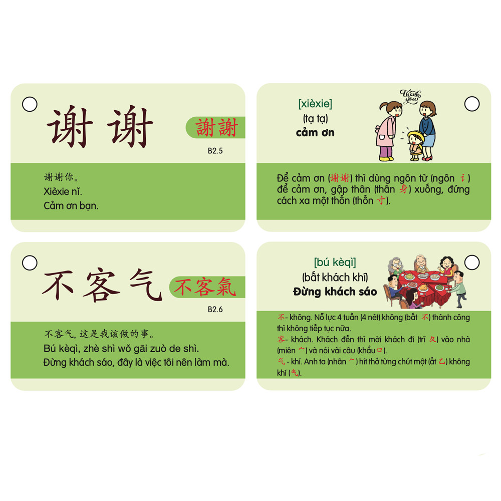 Flashcard Tiếng Trung - Flashcard 1500 chữ Hán - Thẻ Học Từ Vựng Tiếng Trung - Phạm Dương Châu (Phiên bản có hình ảnh)